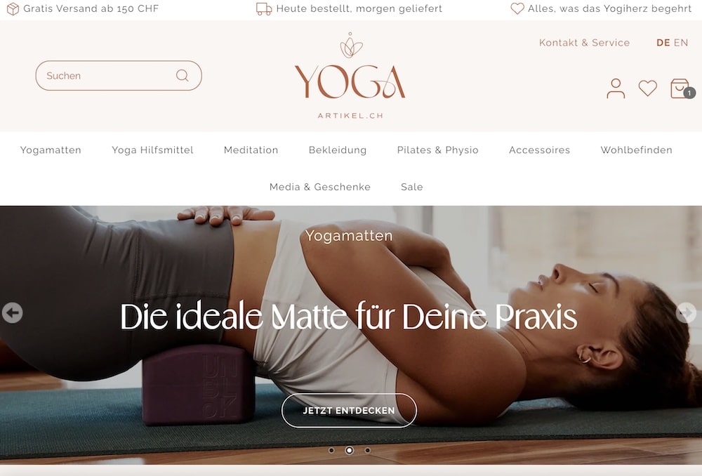 landing page yoga costa